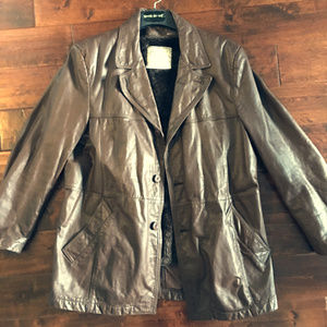Vintage Leather Car Coat